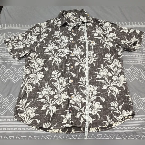 Faherty Mens S/S Reversible Print Coast Shirt Size Large - Picture 4 of 6